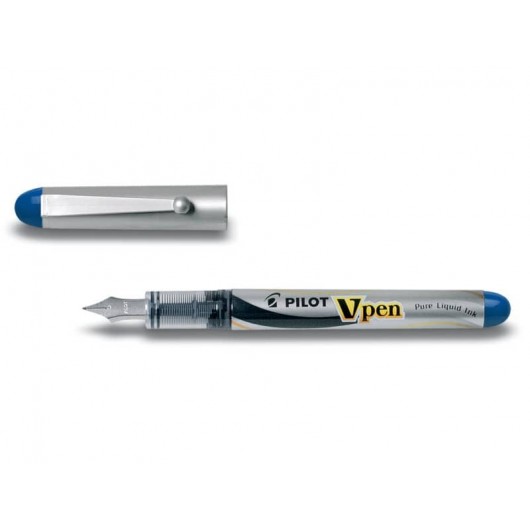colore: Blu Pilot V-Pen Silver Confezione da 2 penne stilografiche usa e getta punta media 