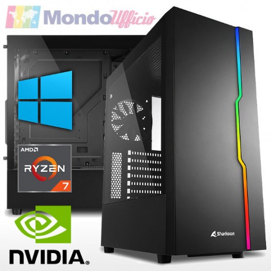 PC GAMING AMD RYZEN 7 3700X 8 Core - Ram 16 GB - SSD M.2 500 GB - HD 2 TB - nVidia GTX 1650 4 GB - Windows 10/11 Pro