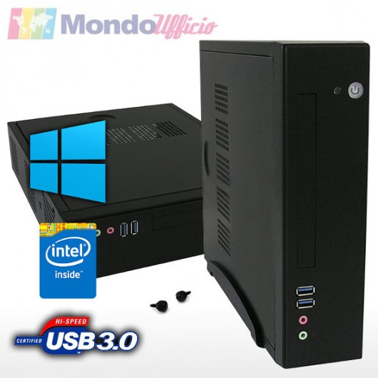 PC linea OFFICE Slim Intel G7400 - Ram 16 GB DDR4 - SSD M.2 500 GB - HD 2 TB - DVD - USB 3.2 - Windows 10/11 Pro