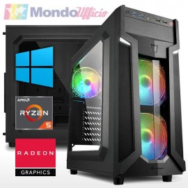 PC GAMING AMD RYZEN 5 5600G 4,40 Ghz - Ram 16 GB DDR4 - SSD M.2 500 GB - HD 2 TB - WI-FI - DVD - Windows 10/11 Pro