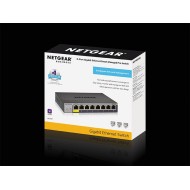 NETGEAR GS108Tv3 Gestito L2 Gigabit Ethernet (10 100 1000) Grigio