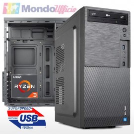 PC linea OFFICE AMD RYZEN 3 3200G 4 Core 4,00 Ghz - Ram 8 GB DDR4 - SSD M.2 250 GB - Masterizzatore DVD - USB 3.0