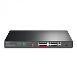 TP-Link TL-SL1218P switch di rete Non gestito Gigabit Ethernet (10 100 1000) Supporto Power over Ethernet (PoE) 1U Nero